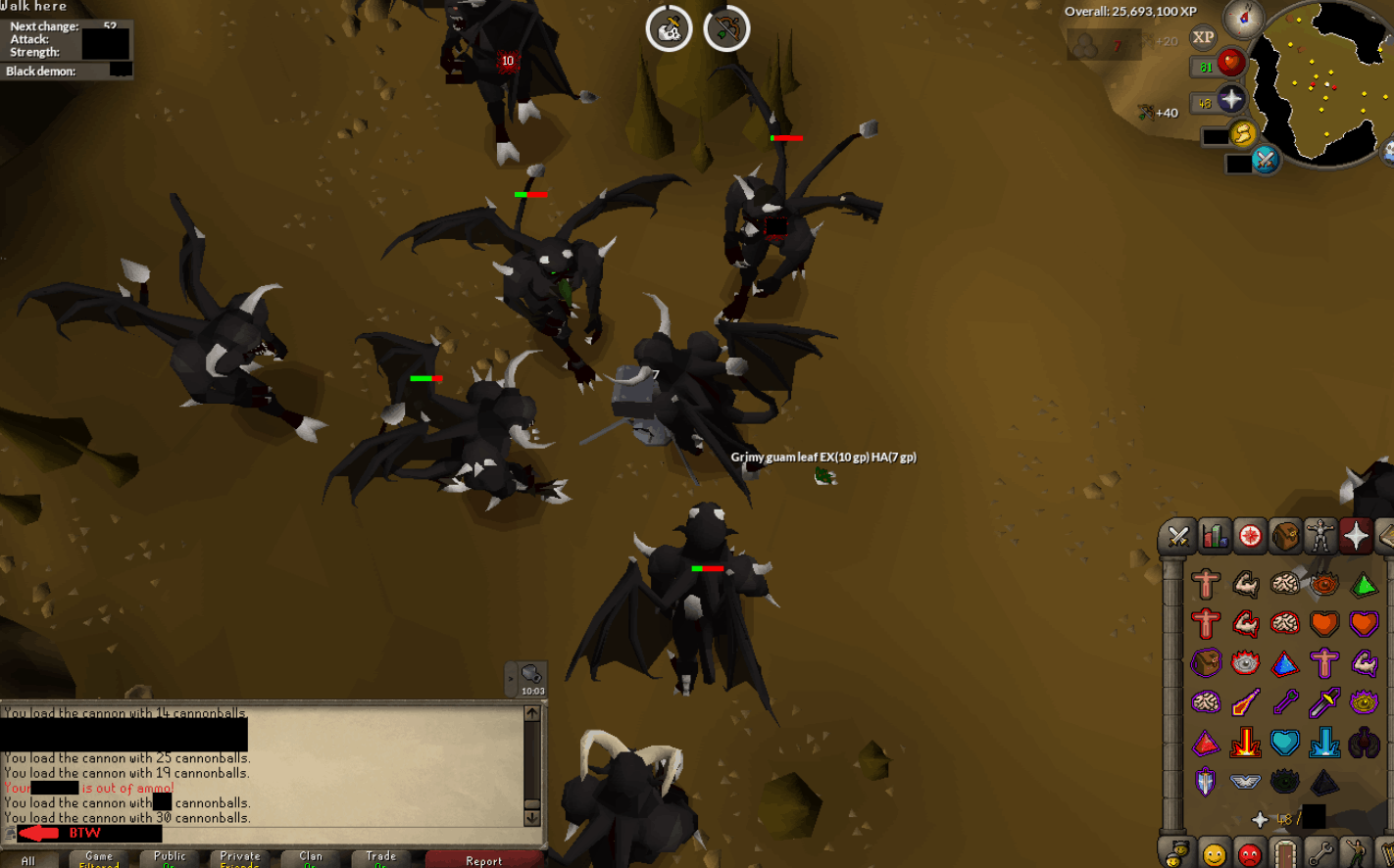 Black demons in OSRS