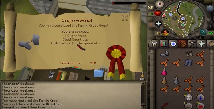 The Family Crest Quest Rewards