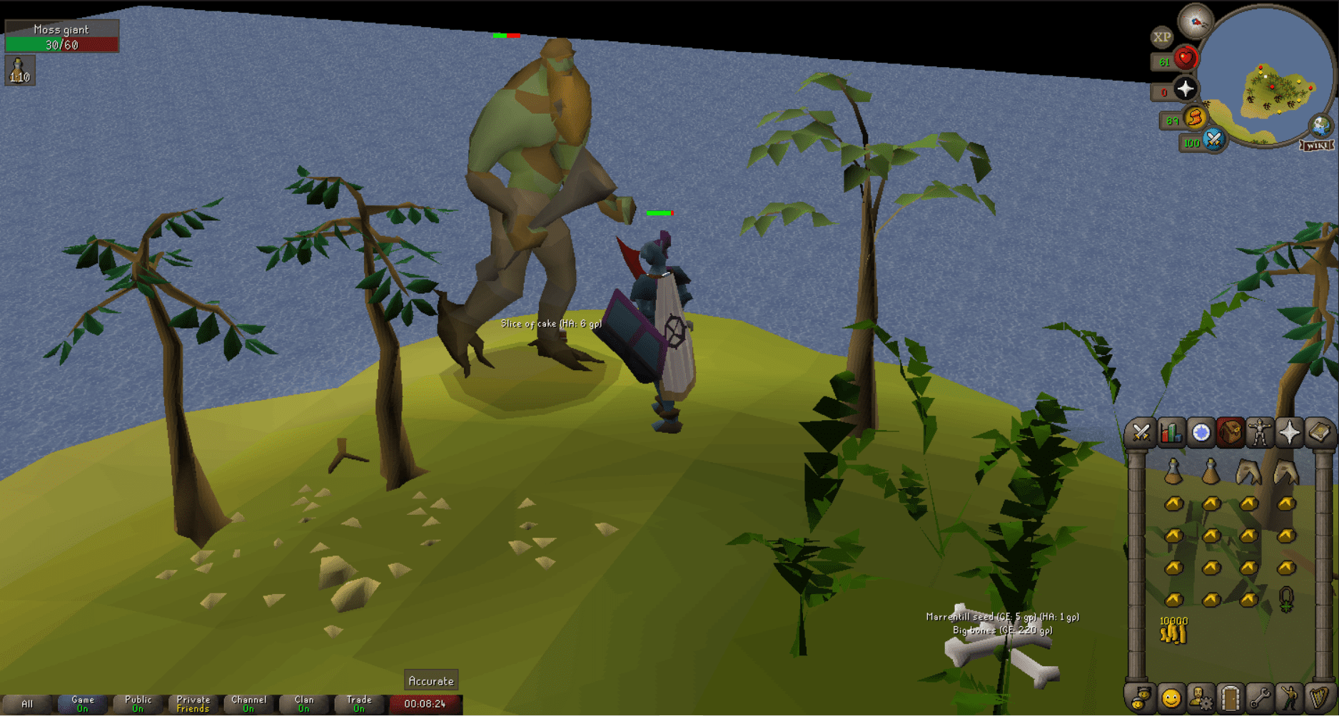 Moss Giant Island is a nice island getaway in Gielinor.