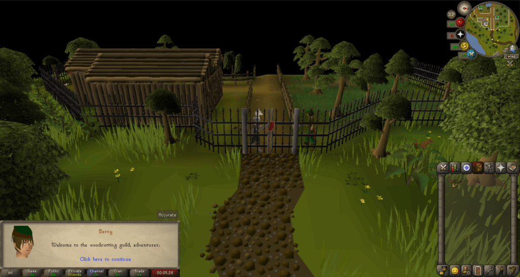 Berry is the entry sentry of the Woodcutting Guild. 