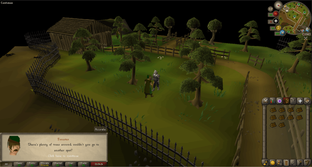 Forresters don't have much to say. Have woodcutting on their minds. 