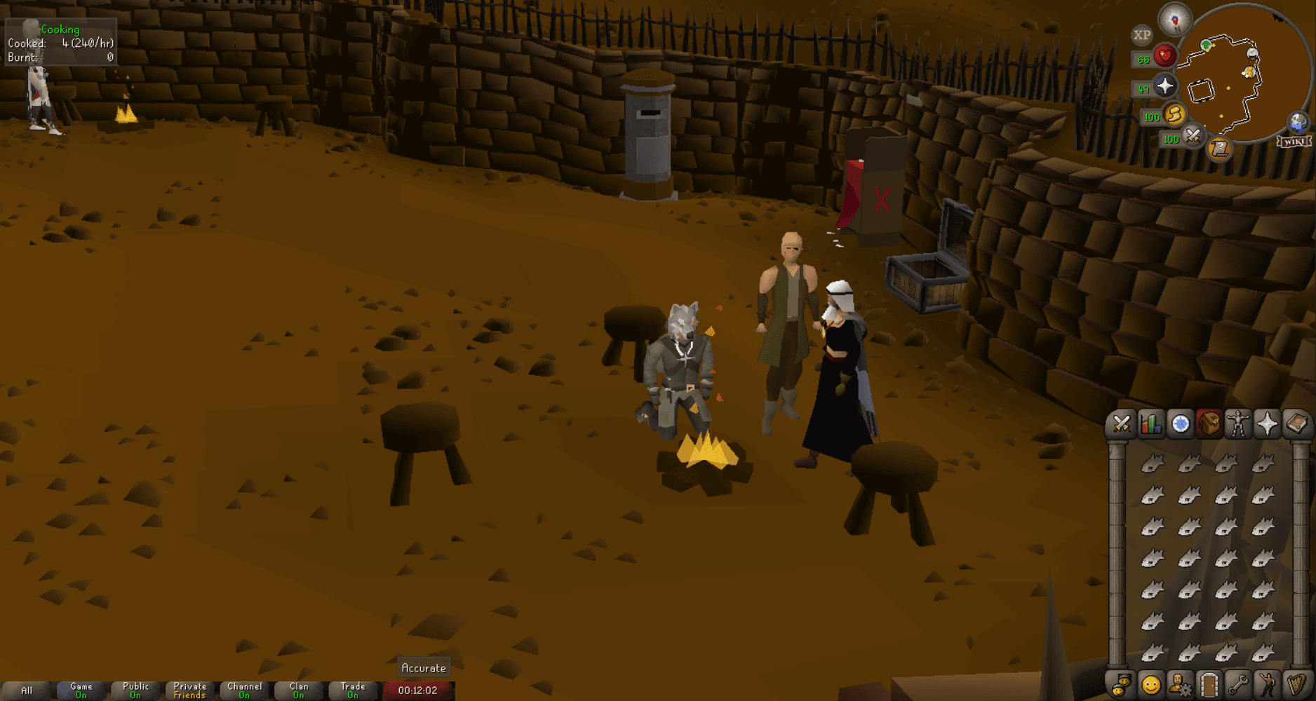 The Rogues' Den fire is one of the best Cooking spots in OSRS.