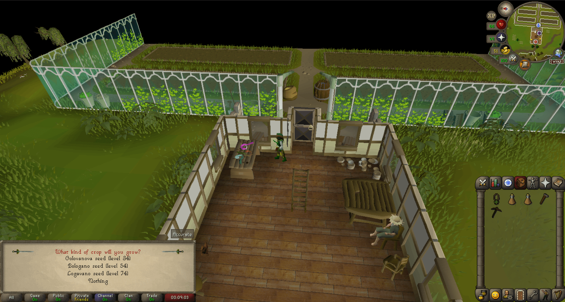 The Tithe Farm minigame offers up good Farming rewards.