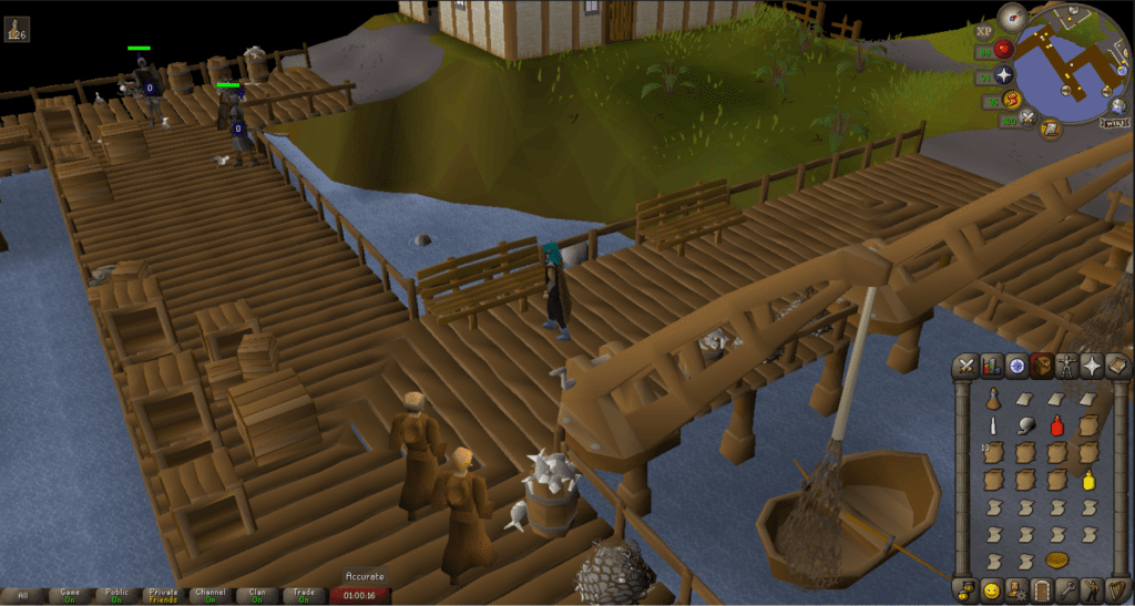 Speak to monks at Port Sarim to get to Entrana. 