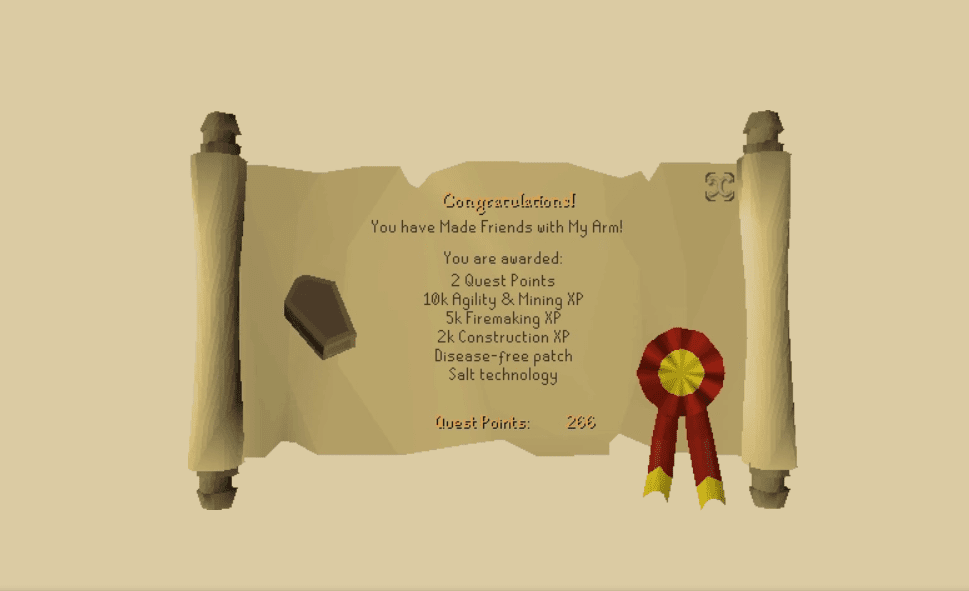 Making Friends with My Arm reward osrs