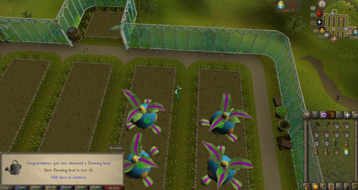 Tithe Farm makes for pretty good Farming exp per hour.