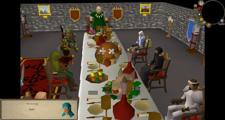 the cook is making a feast for the lumbridge secret council