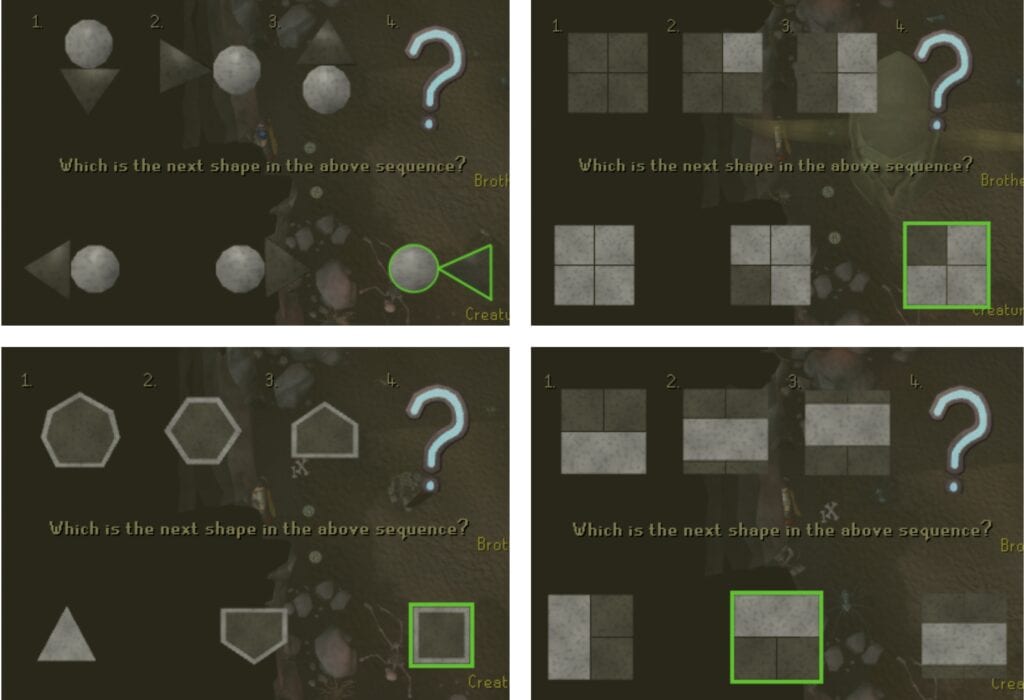 the four possible puzzles are all very simple